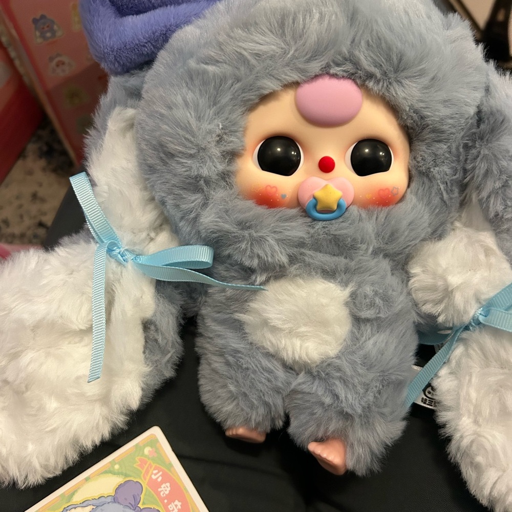 ❌ sold ❌ Authentic Labubu Maymei x Top Toy Baby Three Bunny Plush x Pacifier